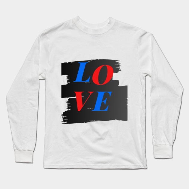 love red and blue Long Sleeve T-Shirt by ADAM STORE